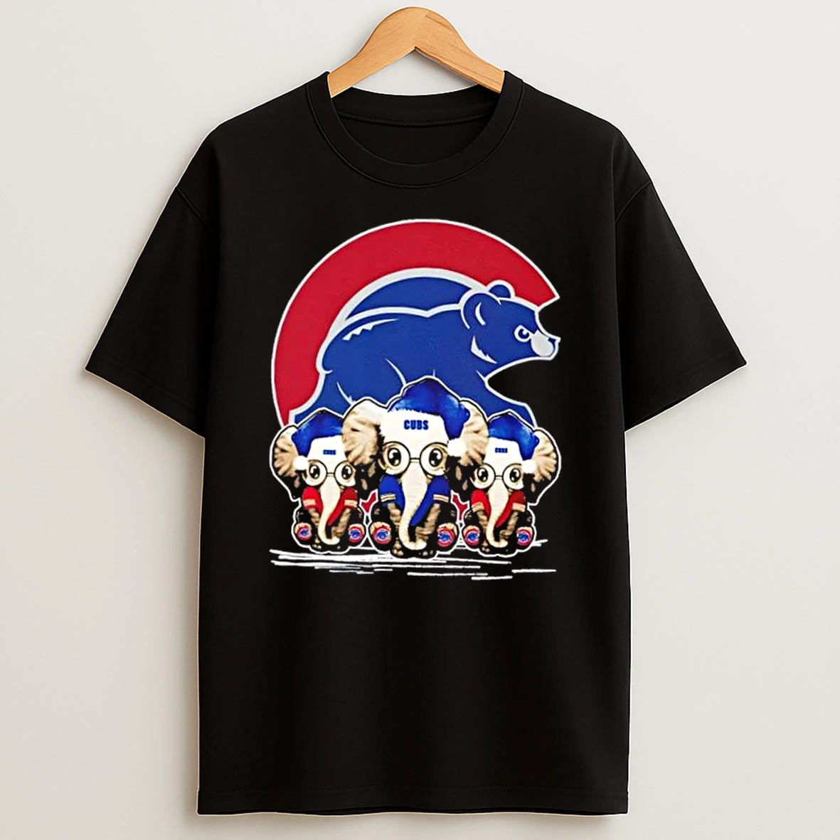 Chicago Cubs X Elephants Santa Hat Merry Christmas Shirts