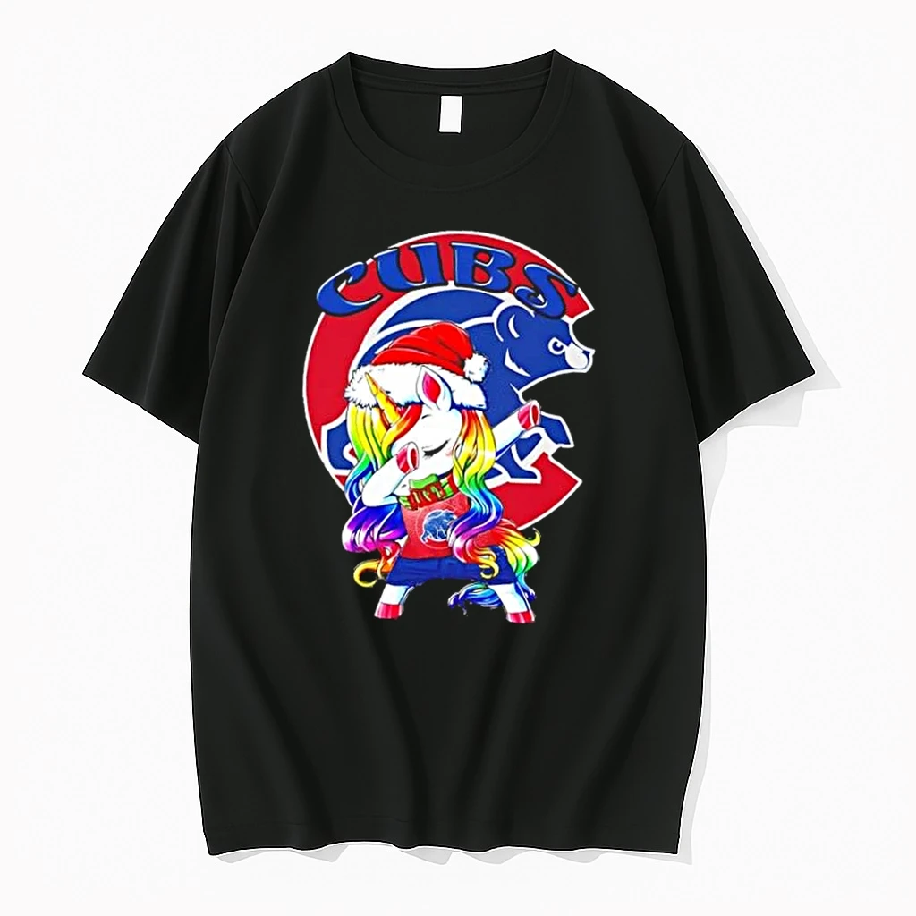 Chicago Cubs X Unicorn Santa Hat Dabbing Merry Christmas Shirts