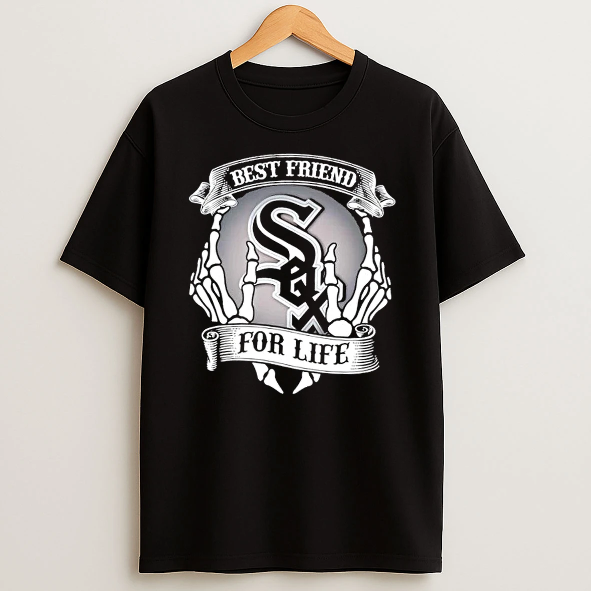 Chicago White Sox Baseball Best Friend For Life Hands Bones Shirts