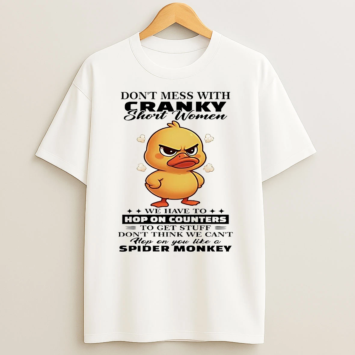 Chick Dont Mess With Cranky Short Women Shirts