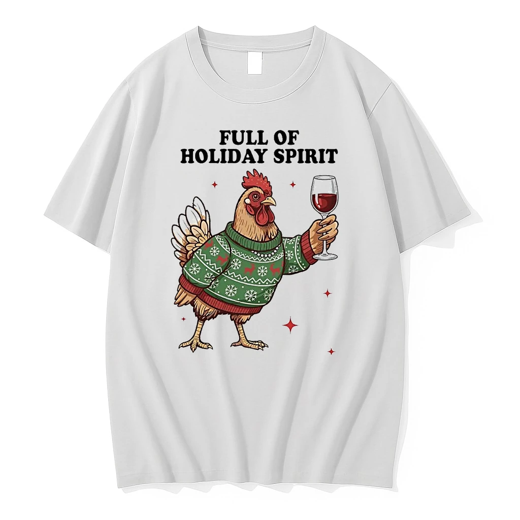 Chicken Full Of Holiday Spirit Christmas Shirts