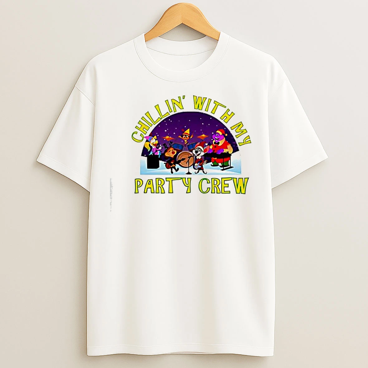 Chillin With My Party Crew Chrismas T Shirts