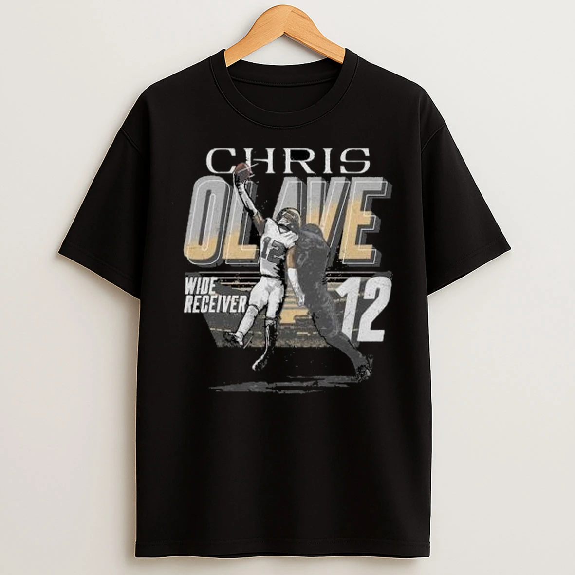 Chris Olave New Orleans One Handed Catch Circle Black T Shirts