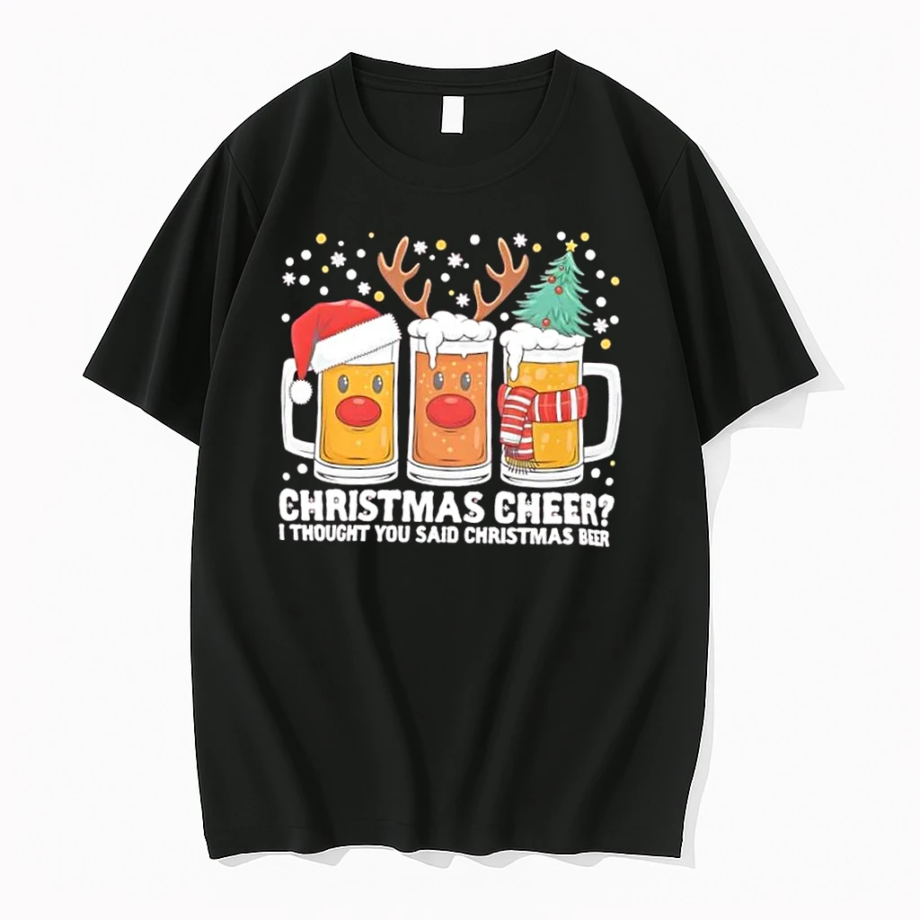 Christmas Beer Cheer Funny Holiday Party Shirts