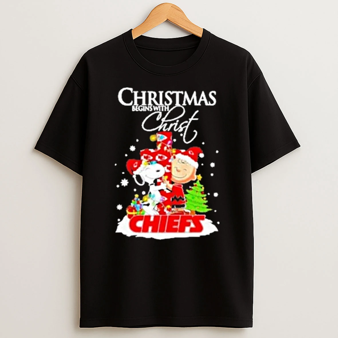 Christmas Begins With Christ Kansas City Chiefs X Snoopy And Charlie Brown Shirts