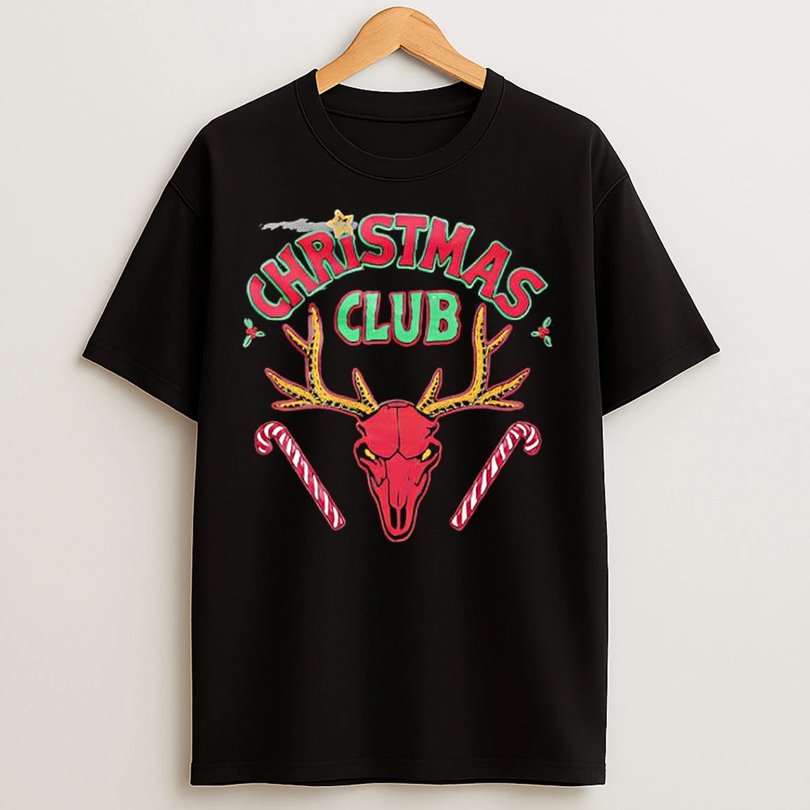 Christmas Club Edgy Graphic Design T Shirts