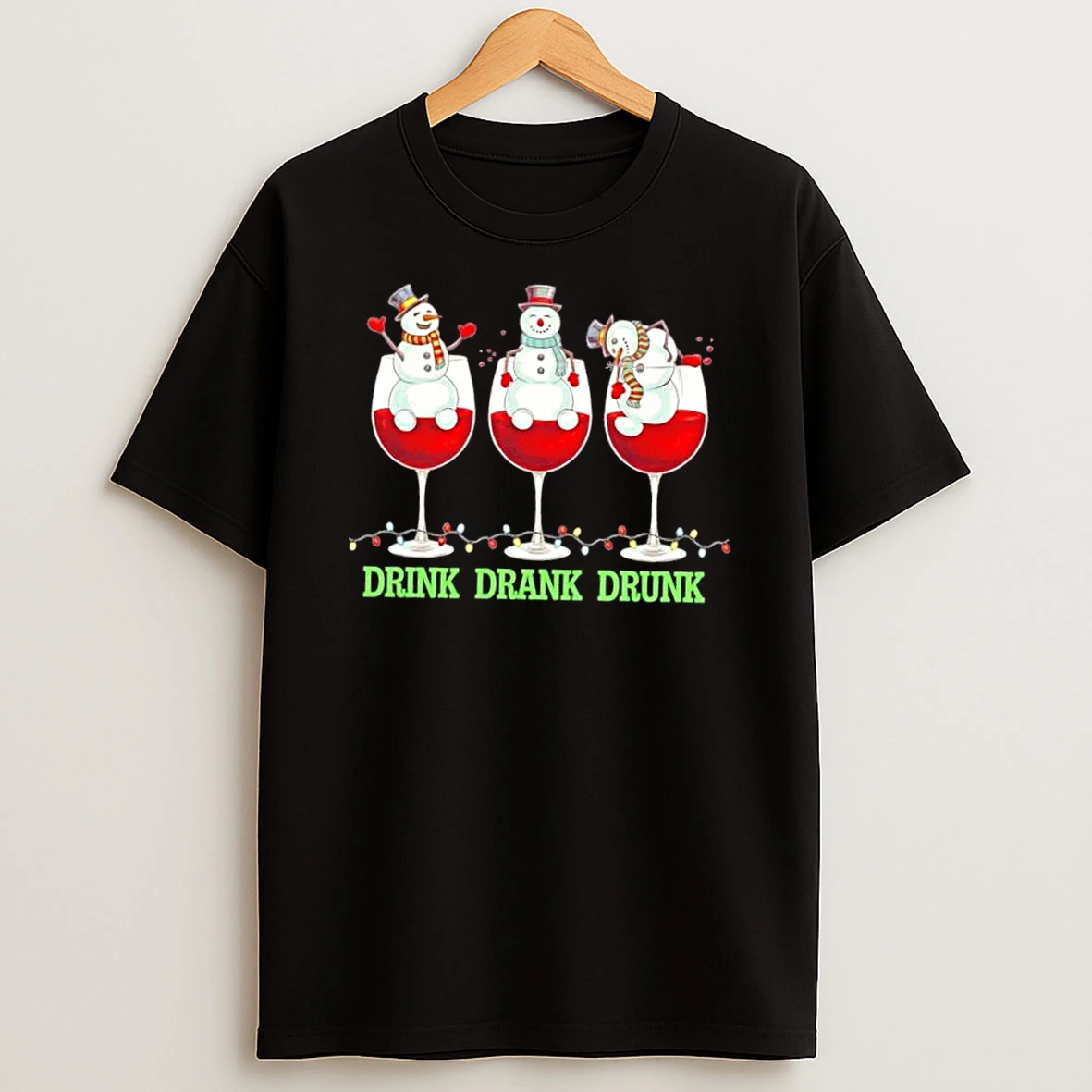 Christmas Drink Drank Drunk Snowmen Shirts