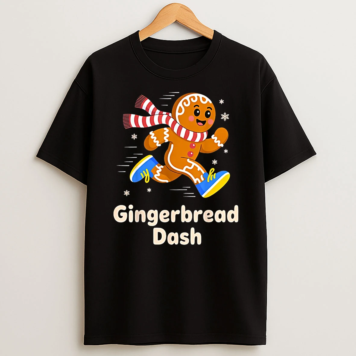 Christmas Gingerbread Dash Running Runner Xmas Marathon 5k Shirts