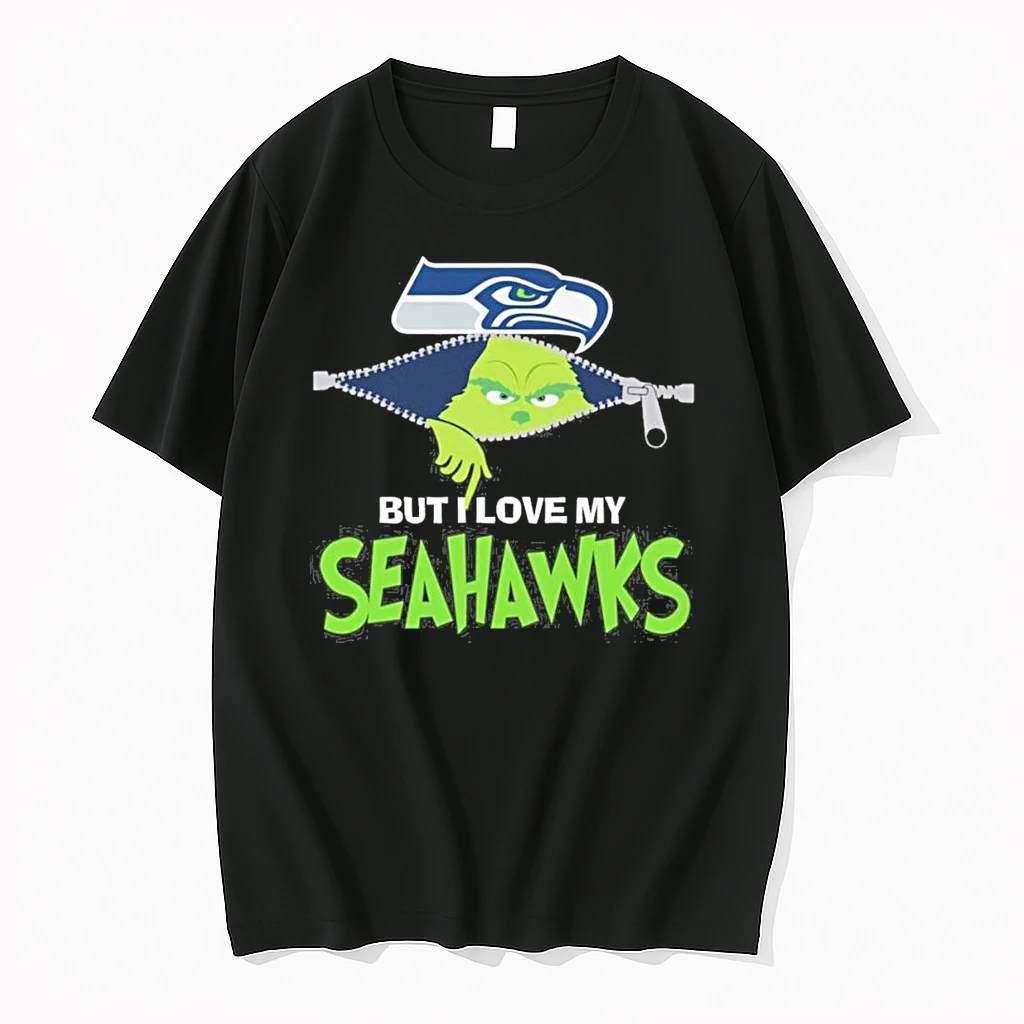Christmas Grinch But I Love My Seattle Seahawks Shirts