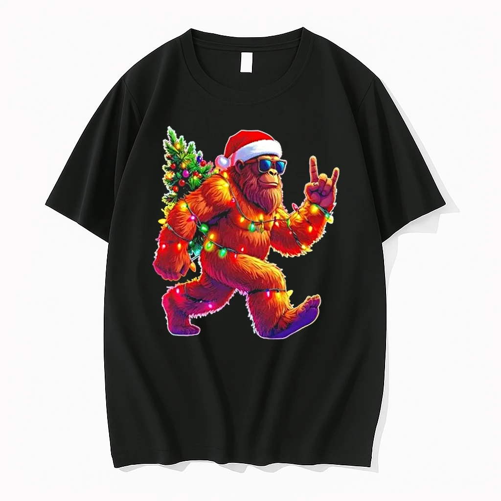 Christmas Lights Sasquatch Big Foot Shirts