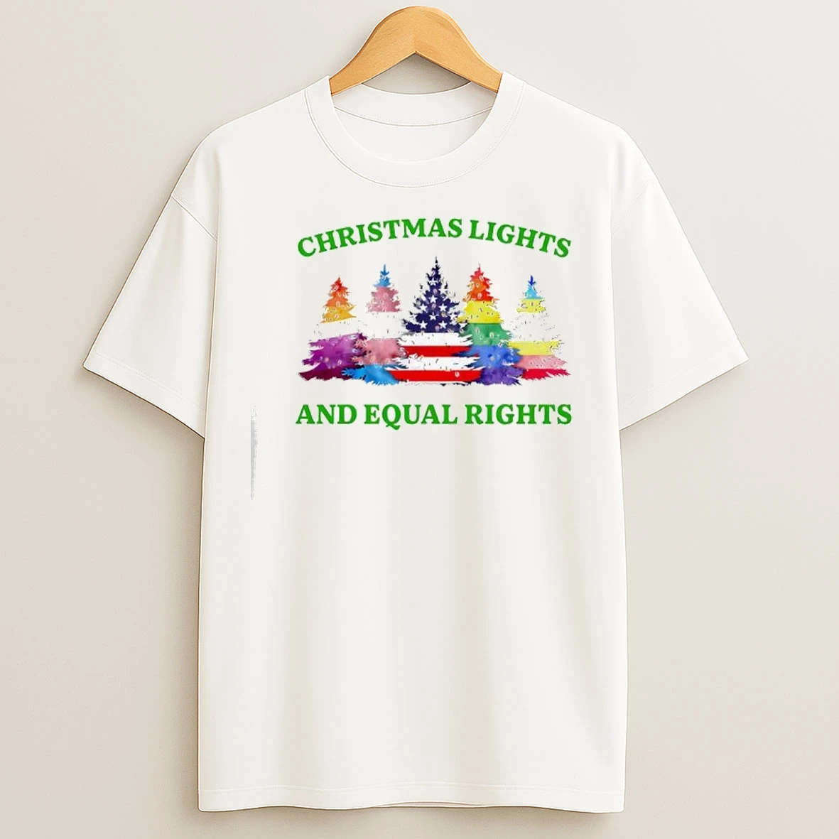Christmas Lights And Equal Rights Lgbt Trees T Shirts