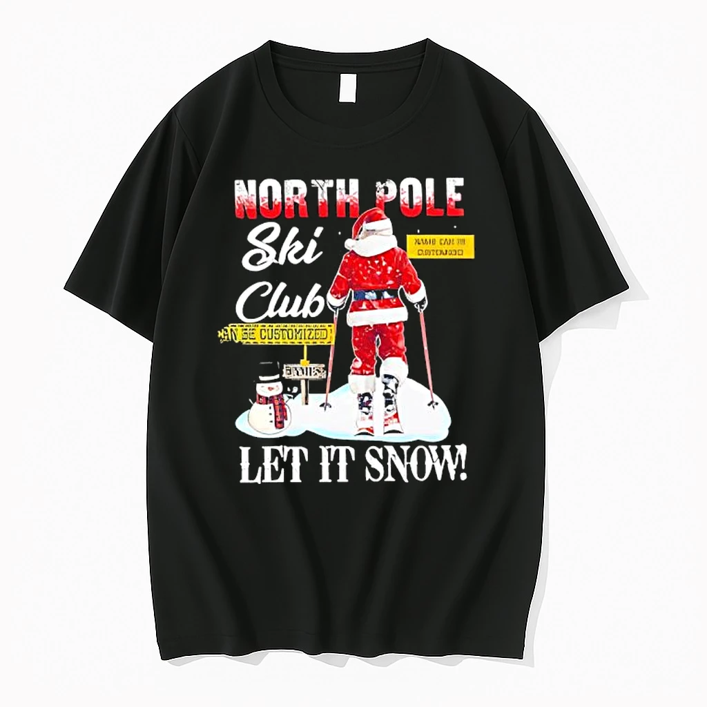 Christmas Skiing North Pole Ski Club Let It Snow Shirts