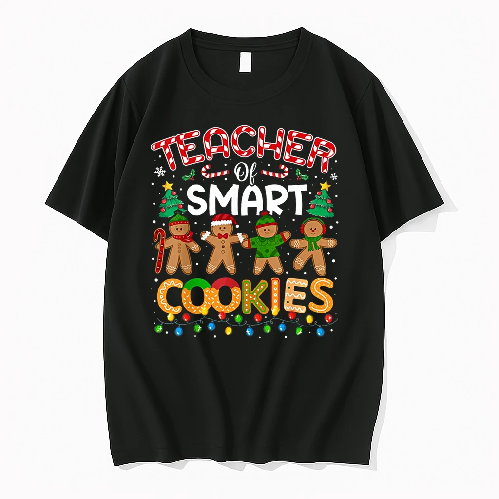 Christmas Teacher Of Smart Cookies Funny Cute Gingerbread Shirts