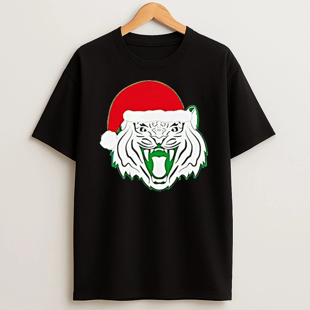 Christmas Tiger Hat Santa Shirts
