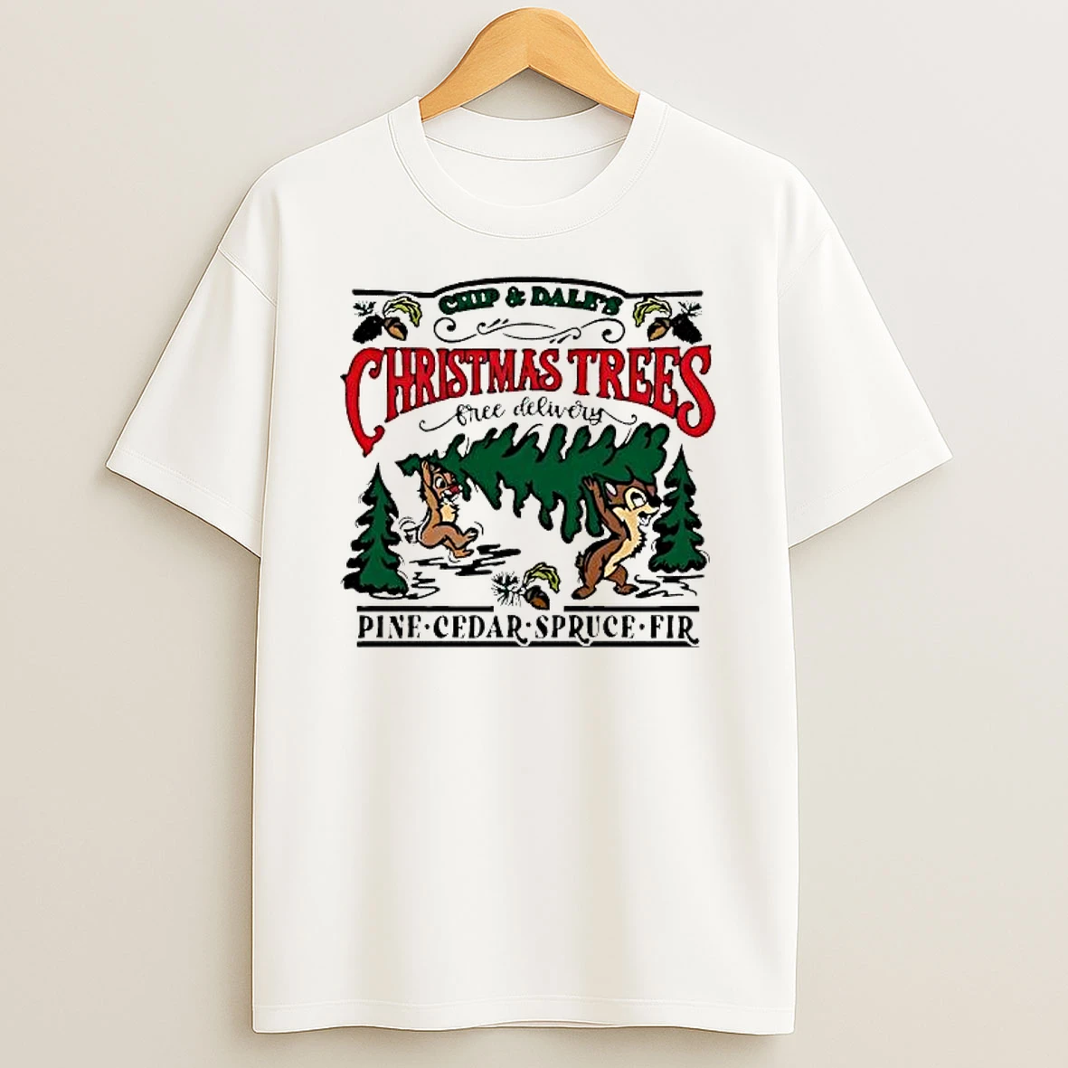Christmas Trees Free Delivery Pine Cedar Spruce Fir Shirts