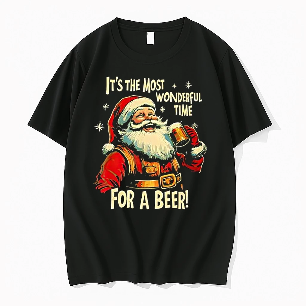 Christmas Beer Drinking Santa Claus Its The Most Wonderful Time For A Beer Shirts