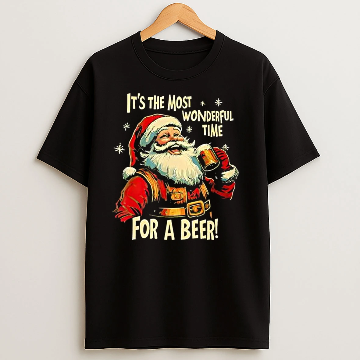 Christmas Beer Drinking Santa Claus Its The Most Wonderful Time For A Beer T Shirts