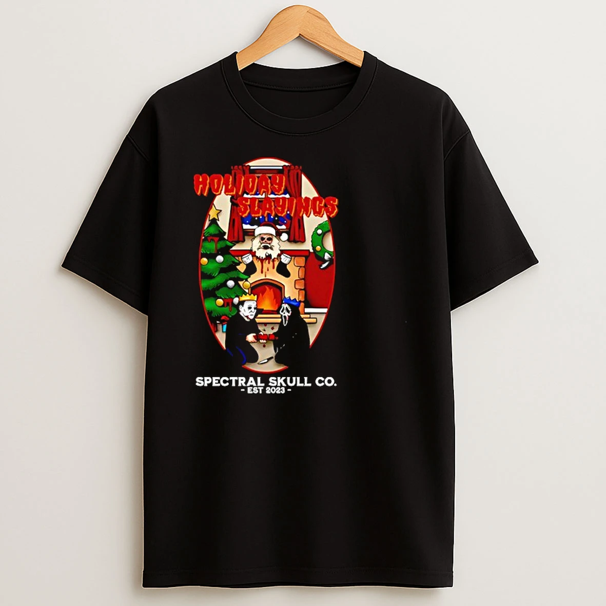 Christmas Slayings Horror Holiday Slayings Spectral Skull Co Shirts