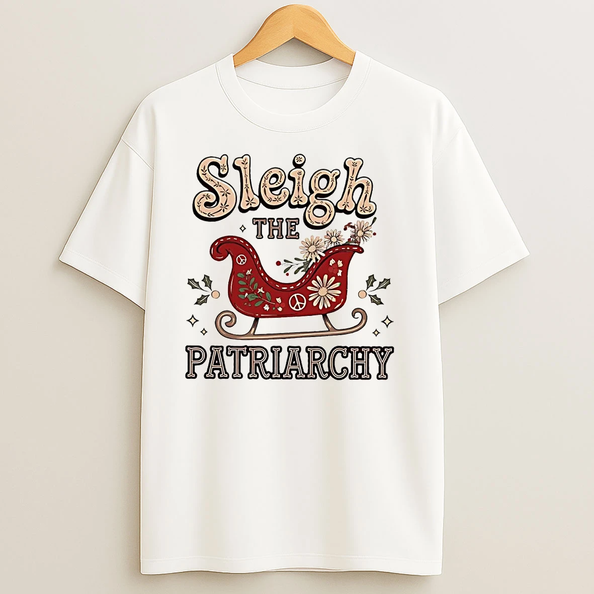 Christmas Sleigh The Patriarchy T Shirts