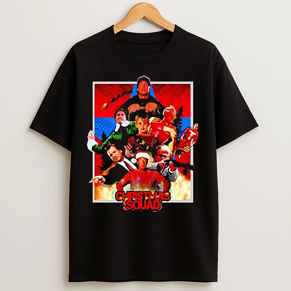 Christmas Squad Movie Characters T Shirts