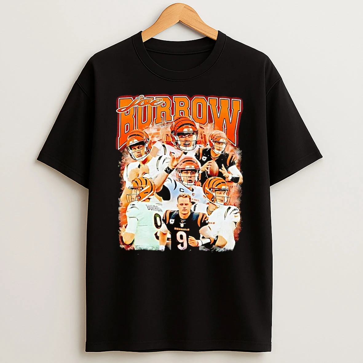 Cincinnati Bengals Joe Burrow Player Collage Graphic Shirts