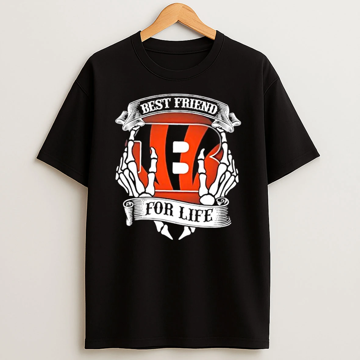 Cincinnati Bengals Football Best Friend For Life Hands Bones Shirts