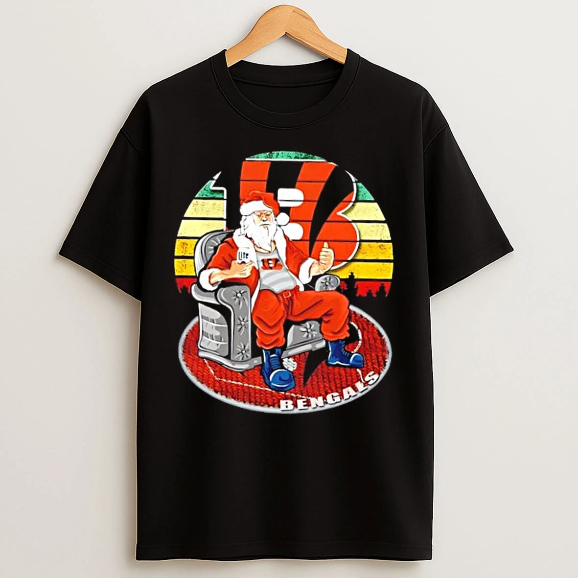 Cincinnati Bengals X Santa Claus Christmas Vintage T Shirts