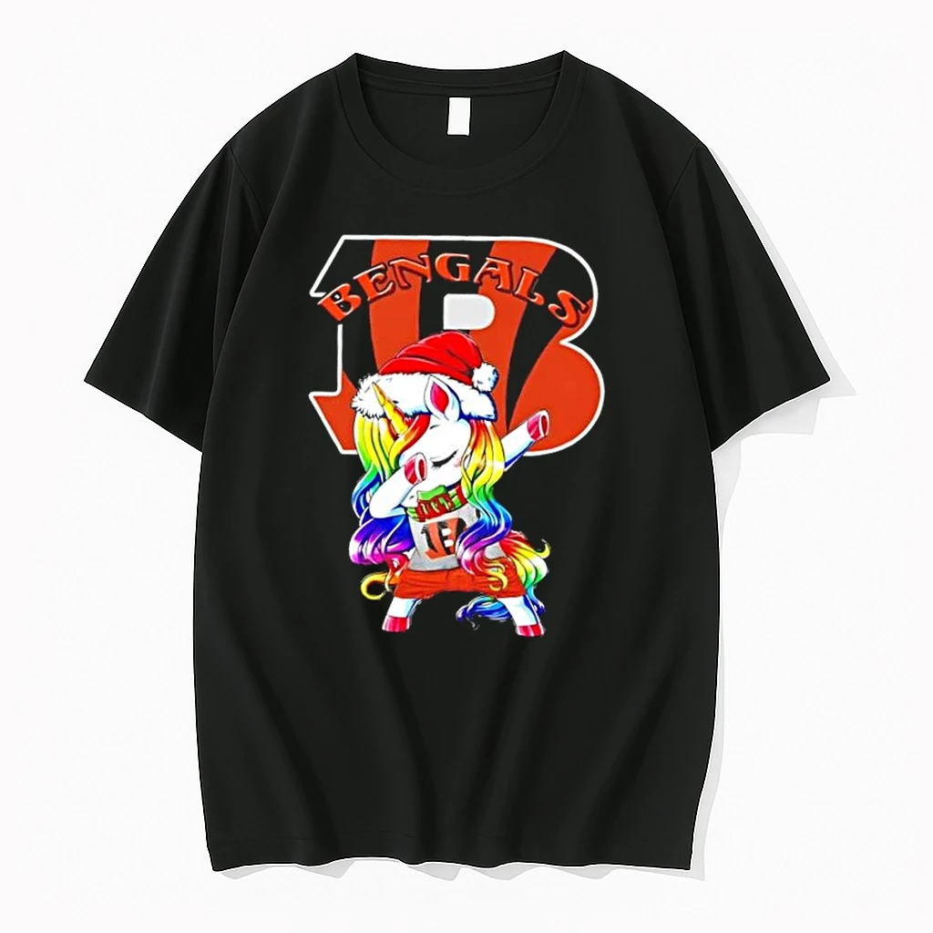 Cincinnati Bengals X Unicorn Santa Hat Dabbing Merry Christmas Shirts