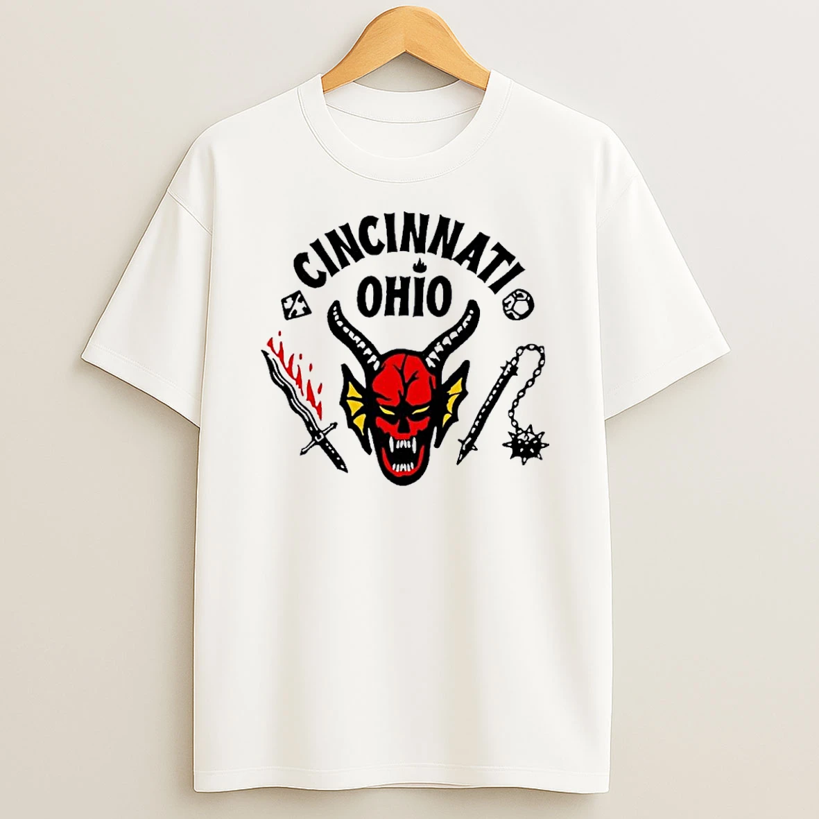 Cincinnati Ohio X Stranger Things Season 5 Hellfire Shirts