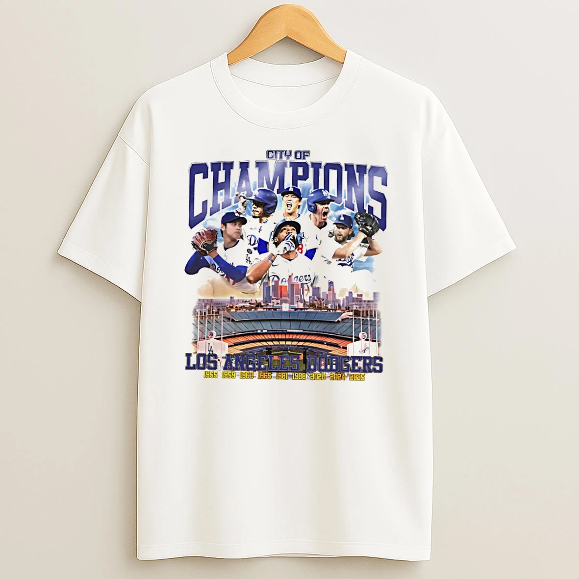 City Of Champions Los Angeles Dodgers 9x World Series Shirts