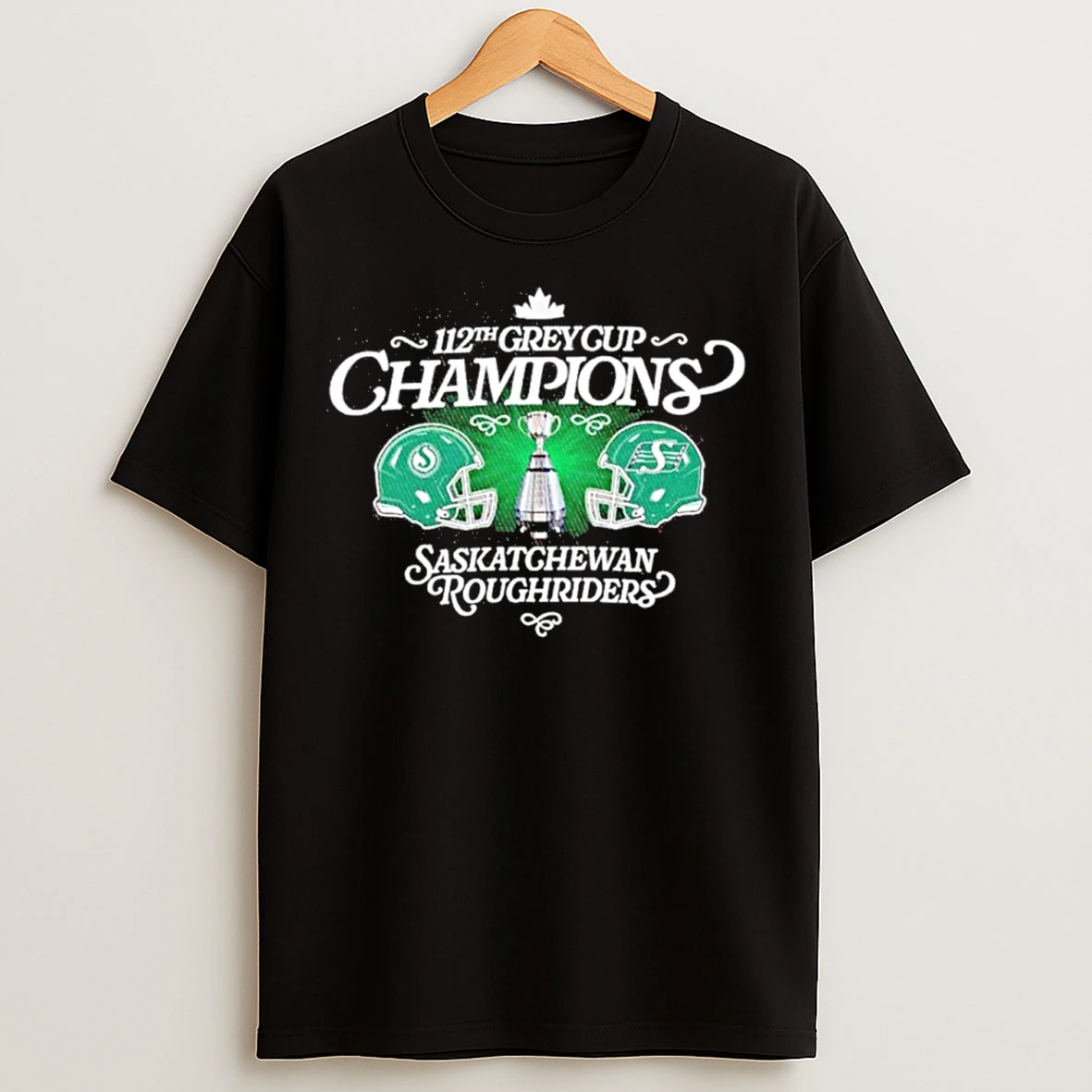 Classic 112th Grey Cup Champions Saskatchewan Roughriders T Shirts