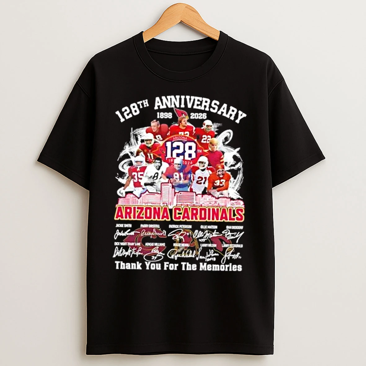Classic 128th Anniversary 1898 2026 Arizona Cardinals Legends Thank You For The Memories T Shirts