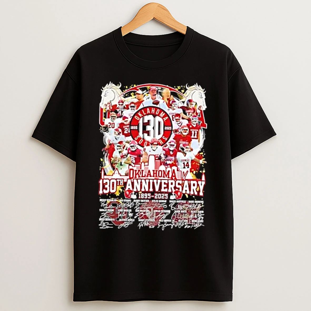Classic 130th Anniversary 1895 2025 Oklahoma Sooners Legends Skyline T Shirts