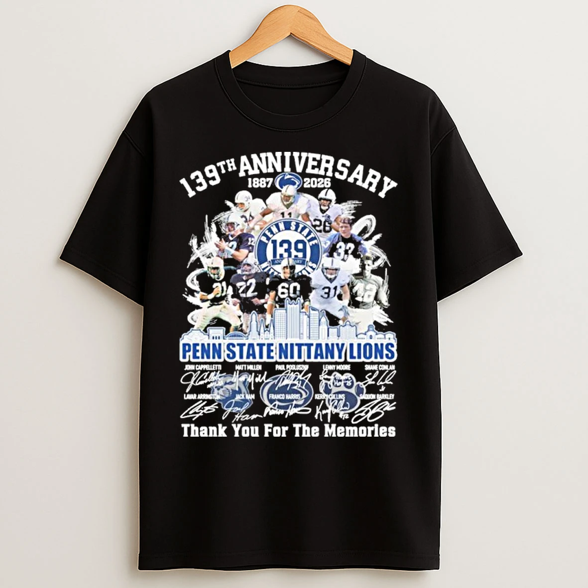 Classic 139th Anniversary 1887 2026 Penn State Nittany Lions Team T Shirts