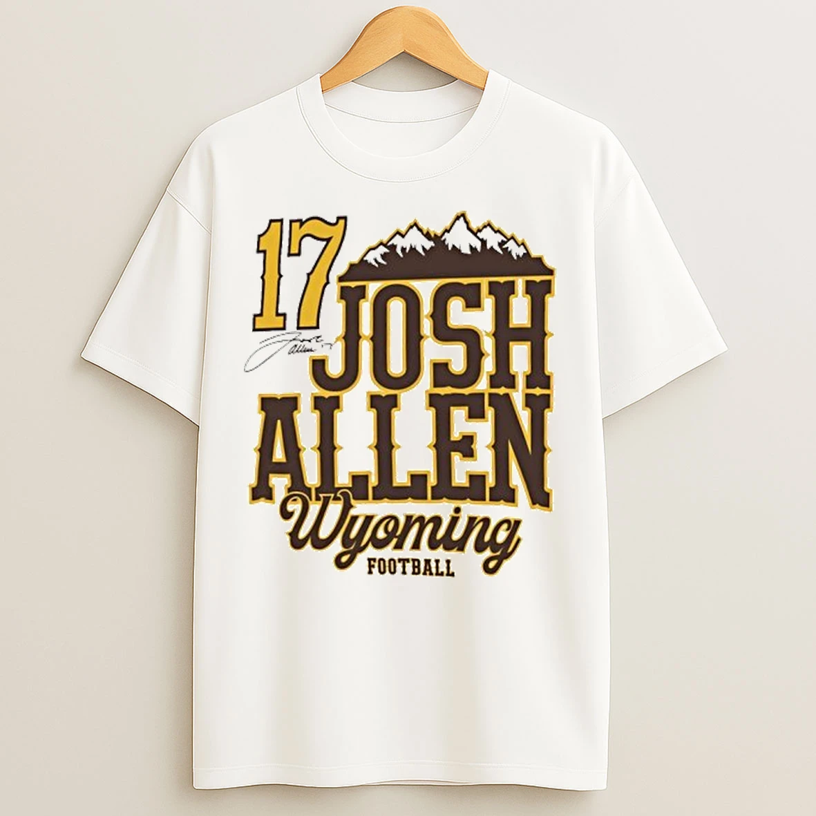 Classic 17 Josh Allen Wyoming Football T Shirts