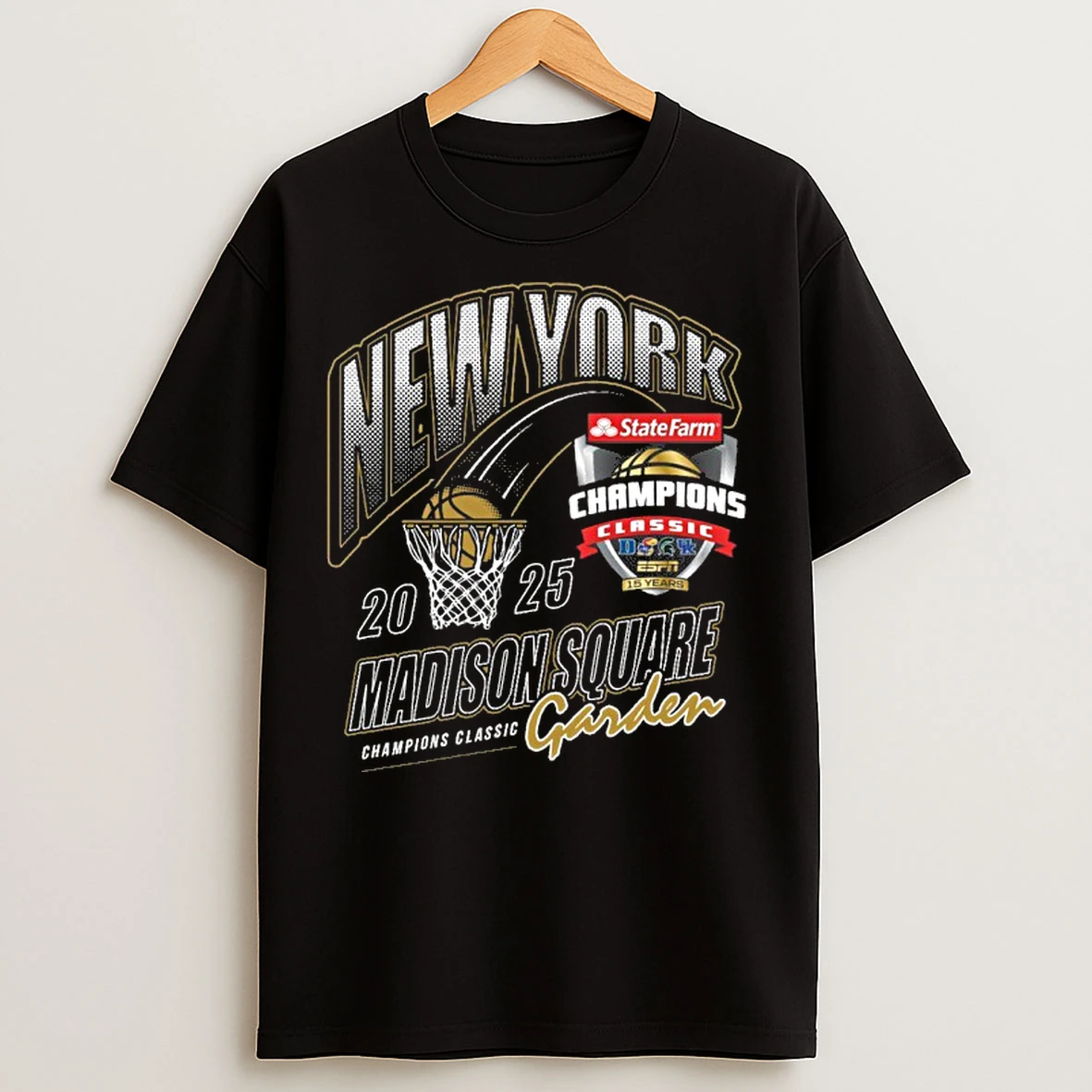 Classic 2025 Champions Classic Garden Espn 15 Years New York Madison Square T Shirts