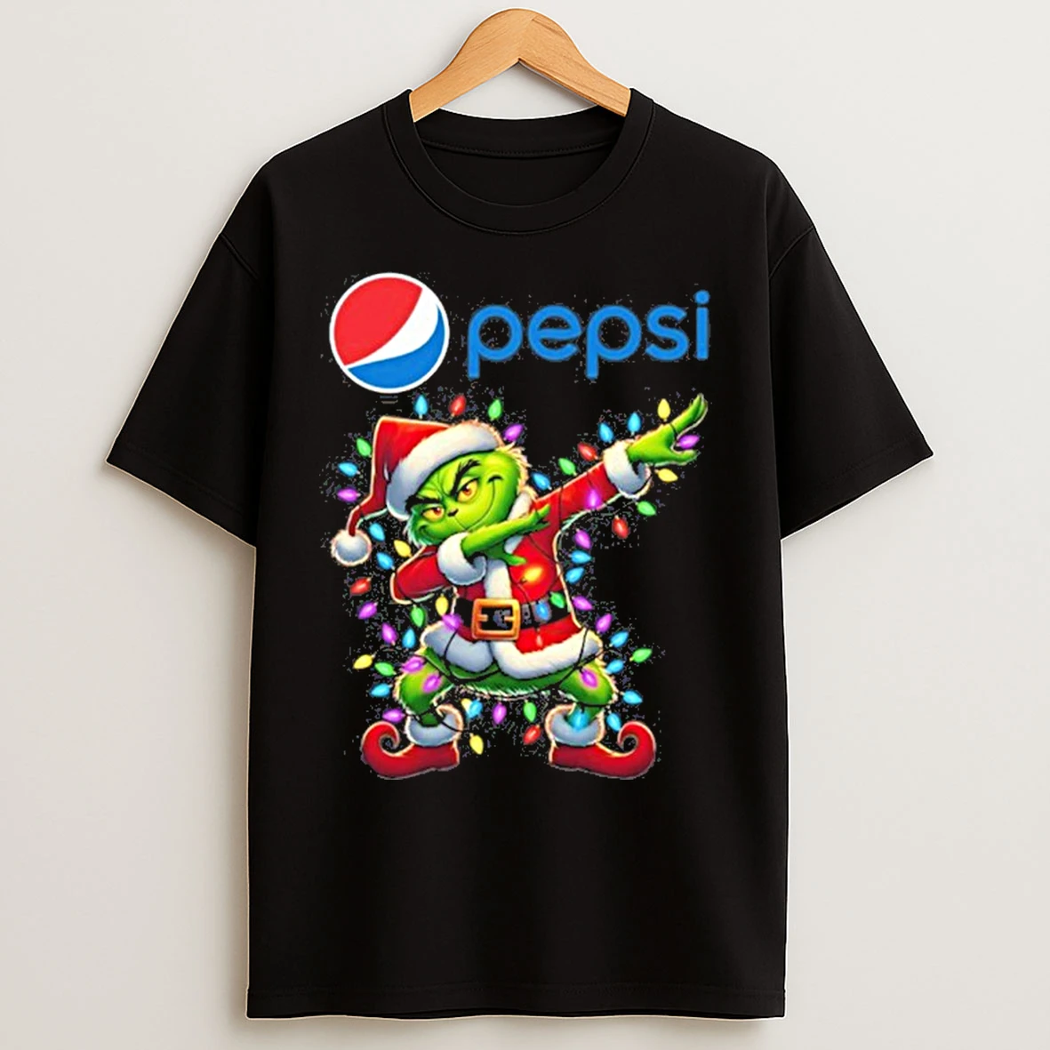 Classic 2025 Pepsi X Santa Grinch Dabbing Light T Shirts