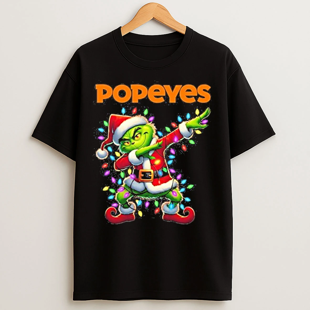 Classic 2025 Popeyes X Santa Grinch Dabbing Light T Shirts