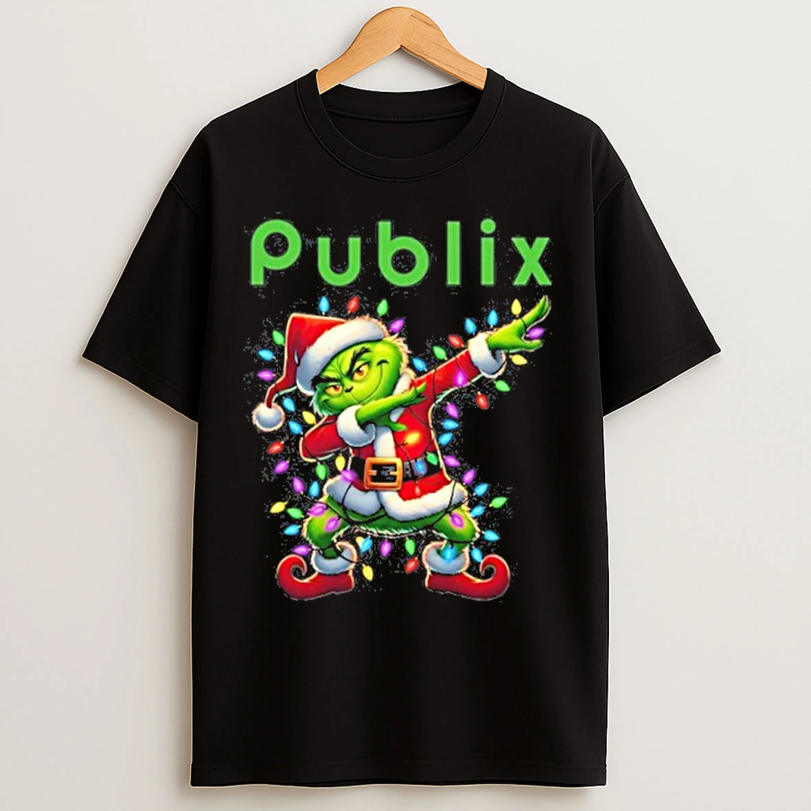 Classic 2025 Publix X Santa Grinch Dabbing Light T Shirts
