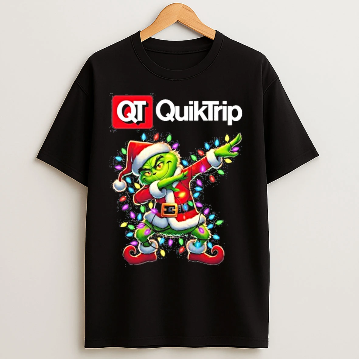 Classic 2025 Quiktrip X Santa Grinch Dabbing Light T Shirts