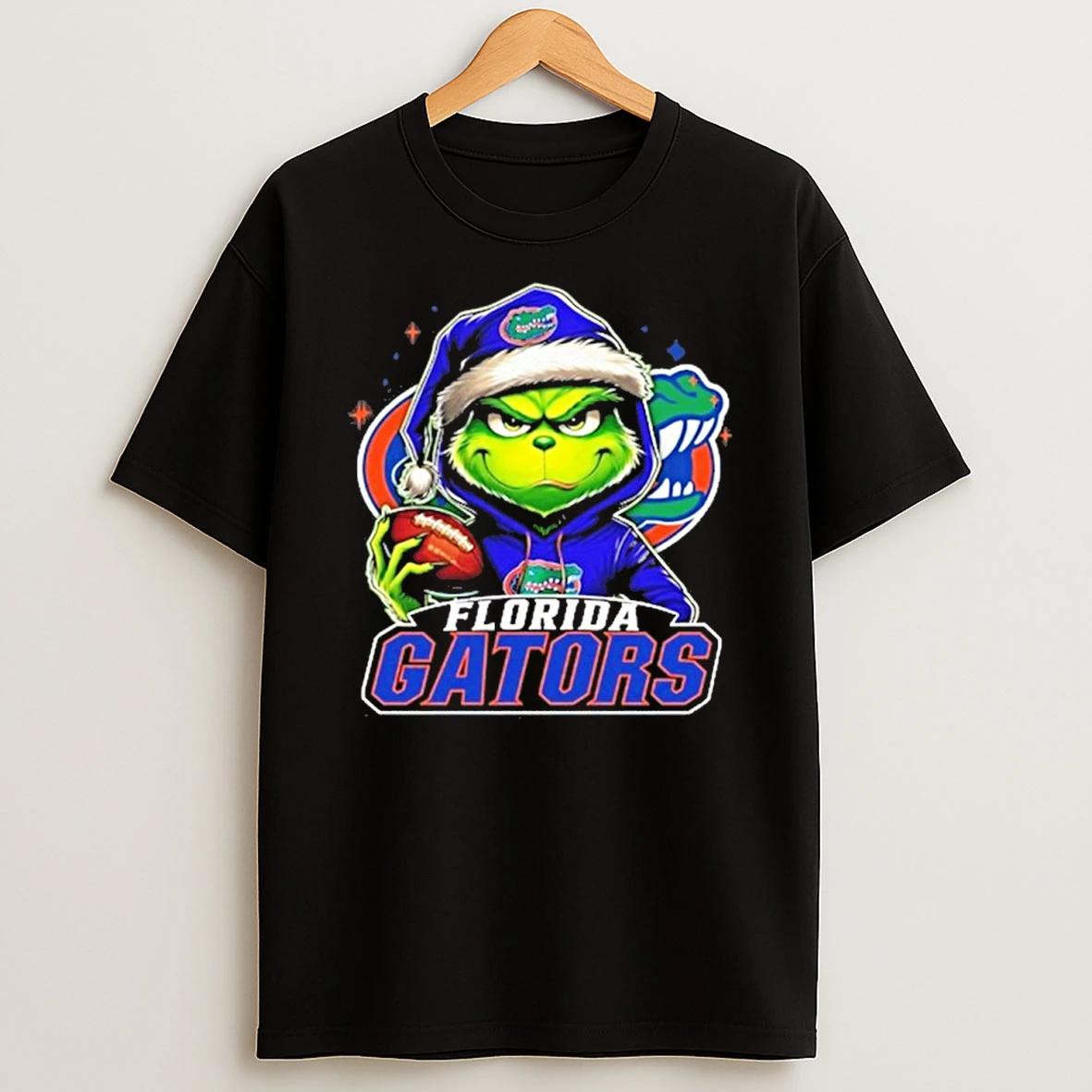 Classic 2025 Santa Grinch X Florida Gators Logo Baseball T Shirts