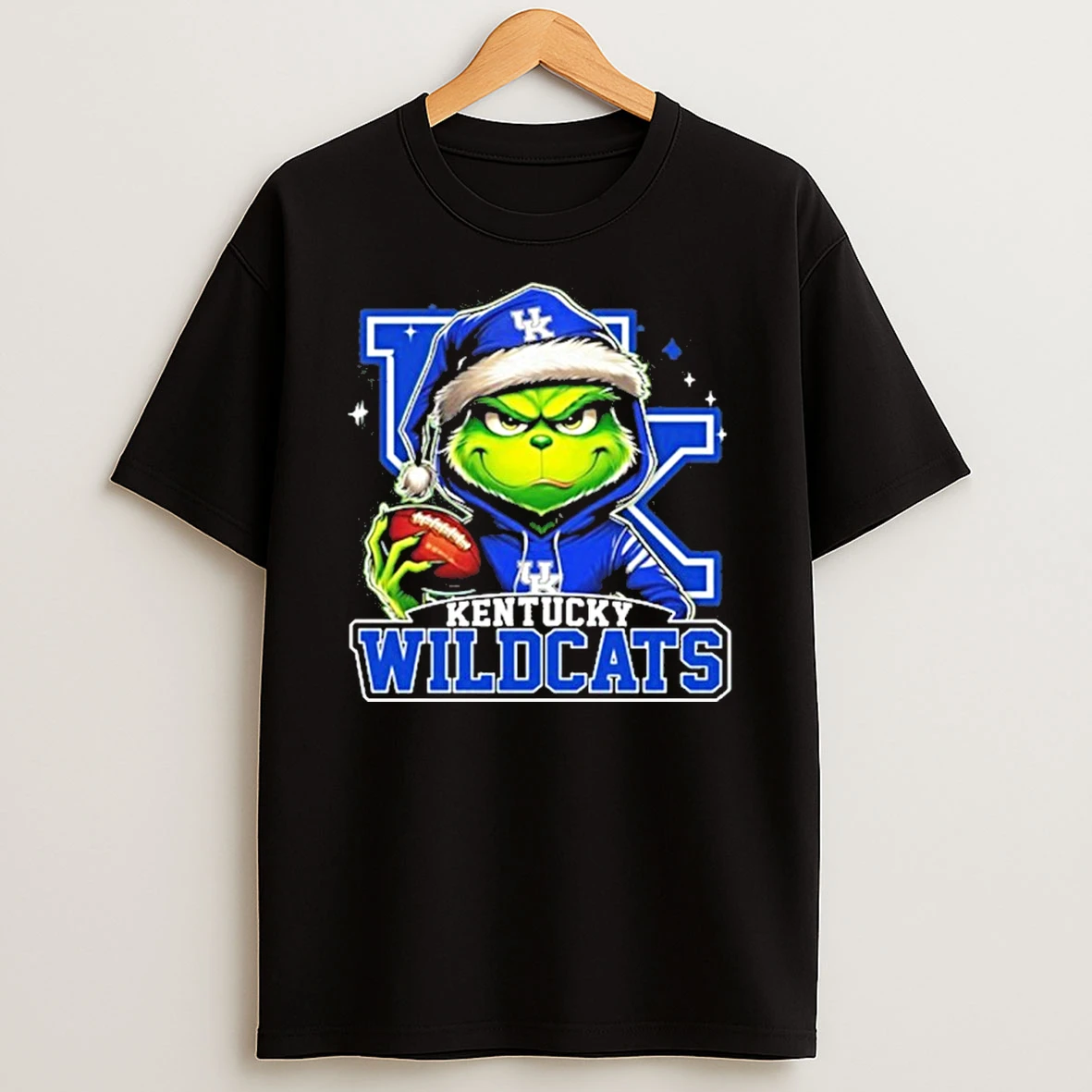 Classic 2025 Santa Grinch X Kentucky Wildcats Logo Baseball T Shirts