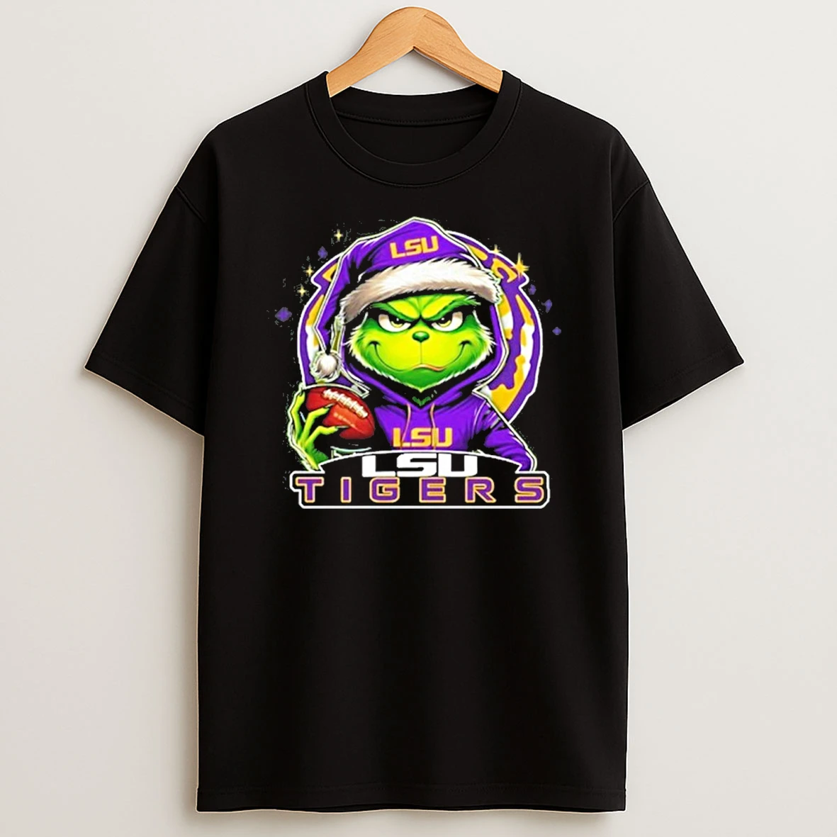 Classic 2025 Santa Grinch X Lsu Tigers Logo Baseball T Shirts