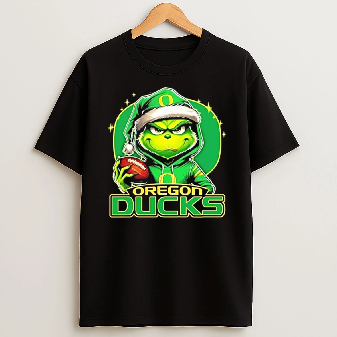 Classic 2025 Santa Grinch X Oregon Ducks Logo Baseball T Shirts