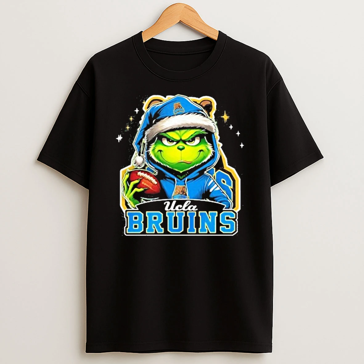 Classic 2025 Santa Grinch X Ucla Bruins Logo Baseball T Shirts