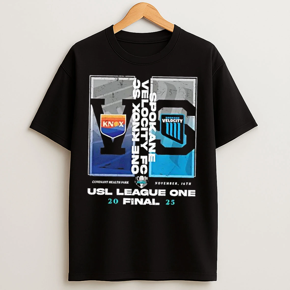 Classic 2025 Usl League One Final Match Up One Knoxville Sc Vs Spokane Velocity Fc T Shirts