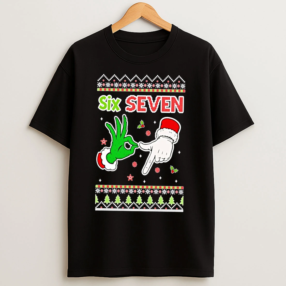 Classic 6 7 Xmas Hands Ugly Christmas Sweat T Shirts