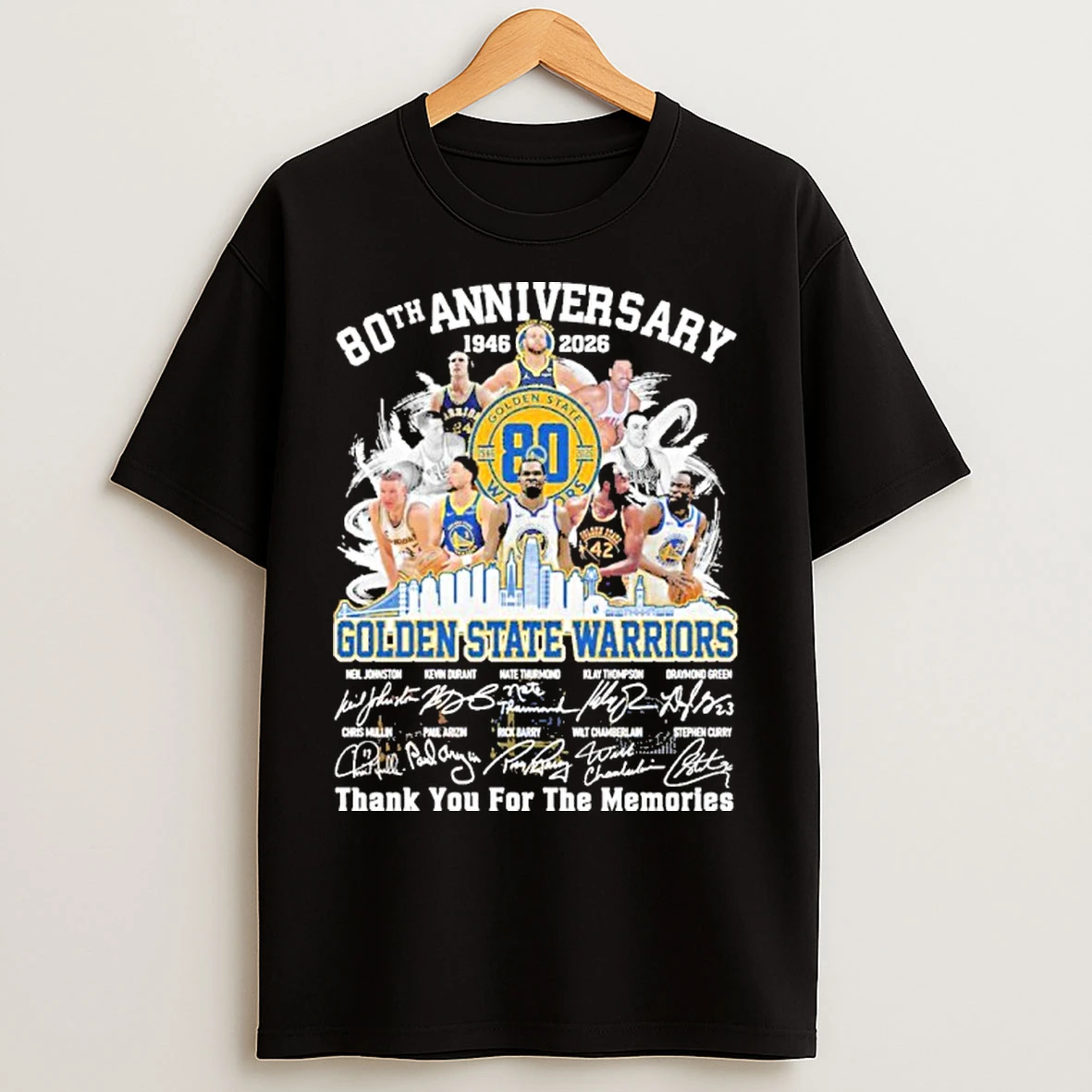 Classic 80th Anniversary 1946 2026 Golden State Warriors T Shirts