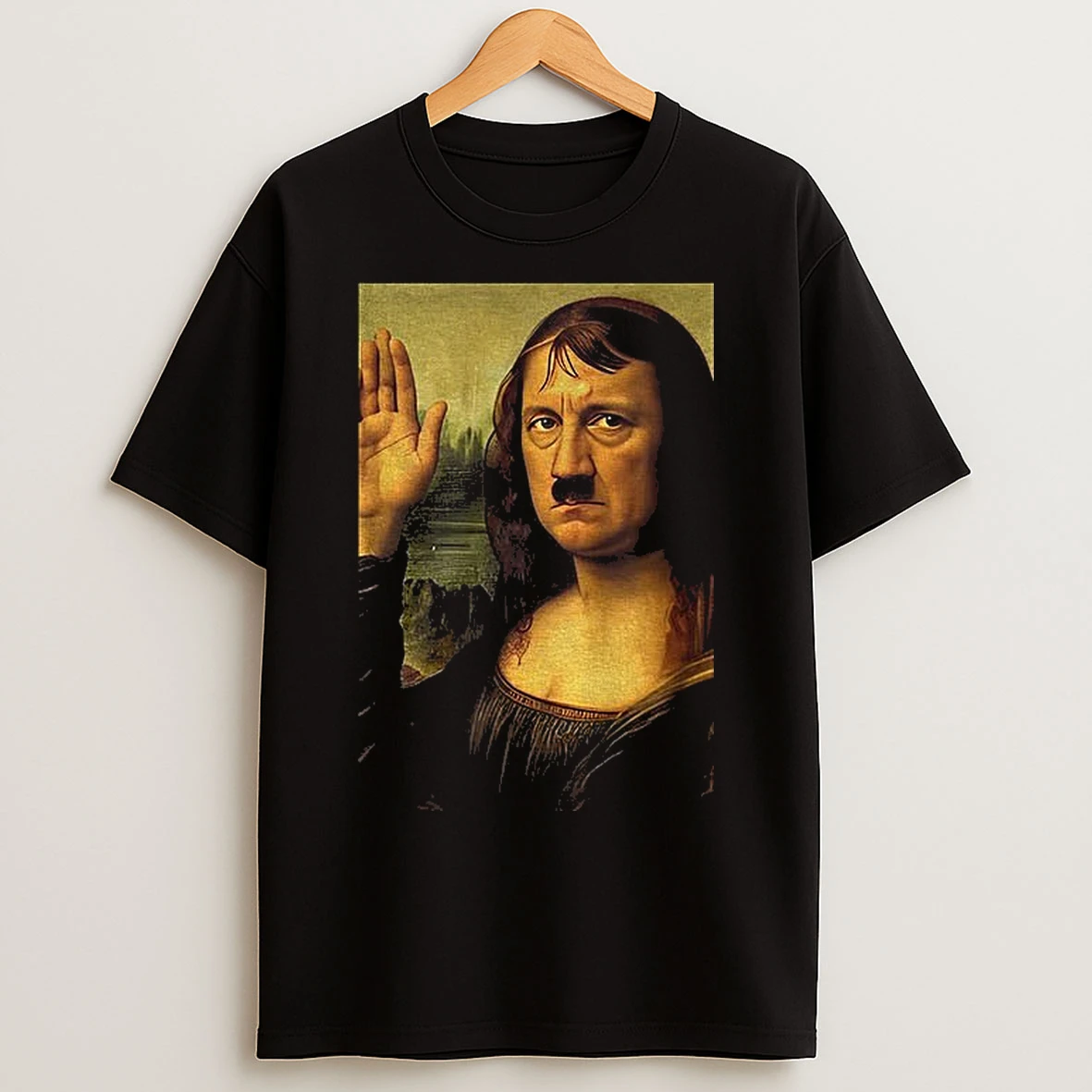 Classic Adolf Hitler Mona Lisa Monein Lisa Parody T Shirts