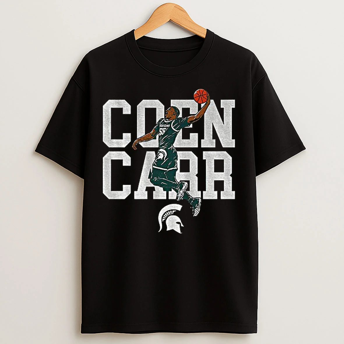 Classic Air Coen Carr Michigan State Spartans Basketball Cartoon T Shirts